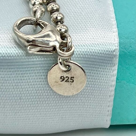 Tiffany & Co. Beaded 34” Chain Return to Tiffany Heart Tag Necklace in Silver - Picture 10 of 15